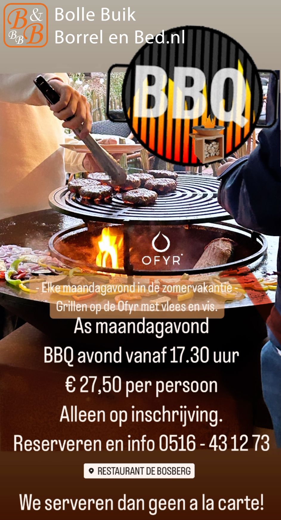 BBQ avond bij De Bosberg